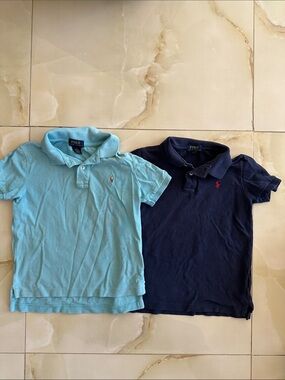 Polo by Ralph Lauren Kids Short-Sleeve Polo - Light Blue & Navy